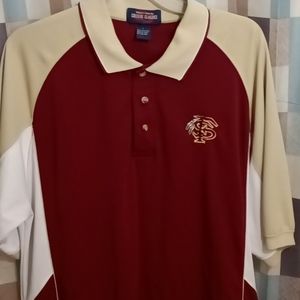COLLEGE CLASSICS FSU garnet gold and white short sleeve shirt Size Large